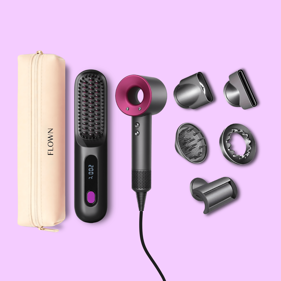 GoBrush PRO + Leather Pouch + 5-in-1 Lunair Dryer