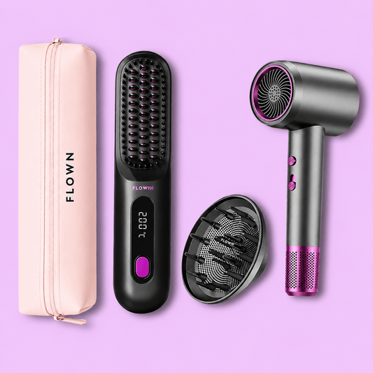 GoBrush PRO + Leather Pouch + Jetspeed Hair Dryer + Diffuser
