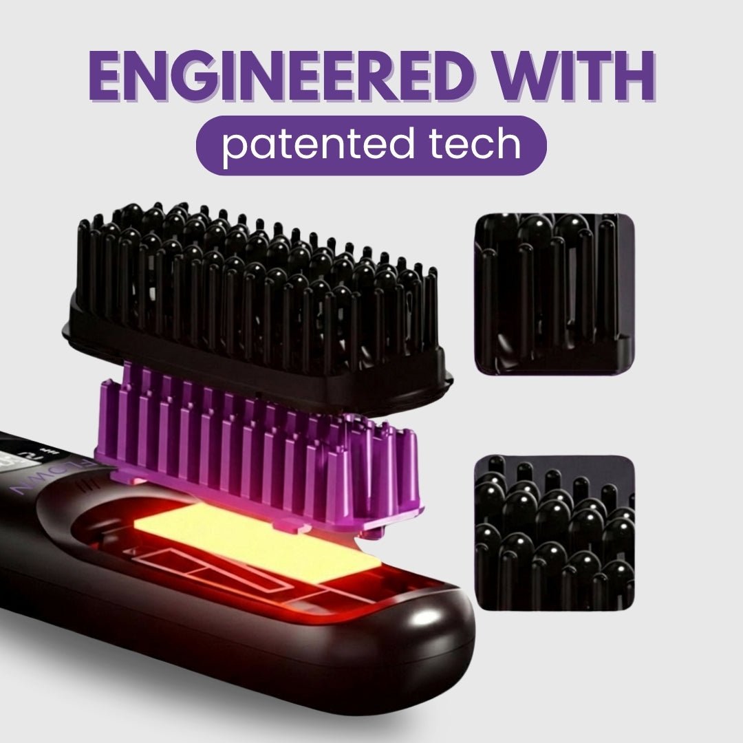 [NEW] FLOWN Portable Straightener Brush - GoBrush PRO + Free Leather Pouch