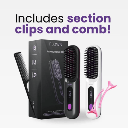 [NEW] FLOWN Portable Straightener Brush - GoBrush PRO