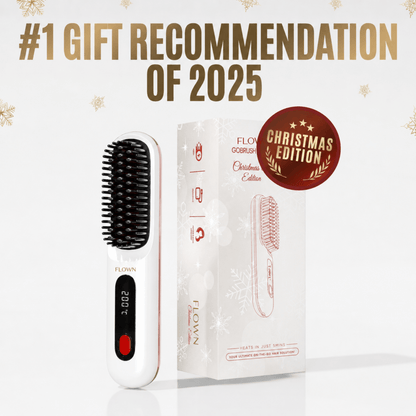 [NEW] FLOWN Portable Straightener Brush - GoBrush PRO + Free Leather Pouch