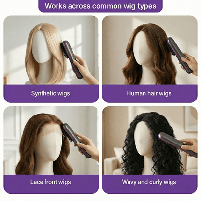 [NEW] FLOWN Portable Straightener Brush - GoBrush PRO + Free Leather Pouch