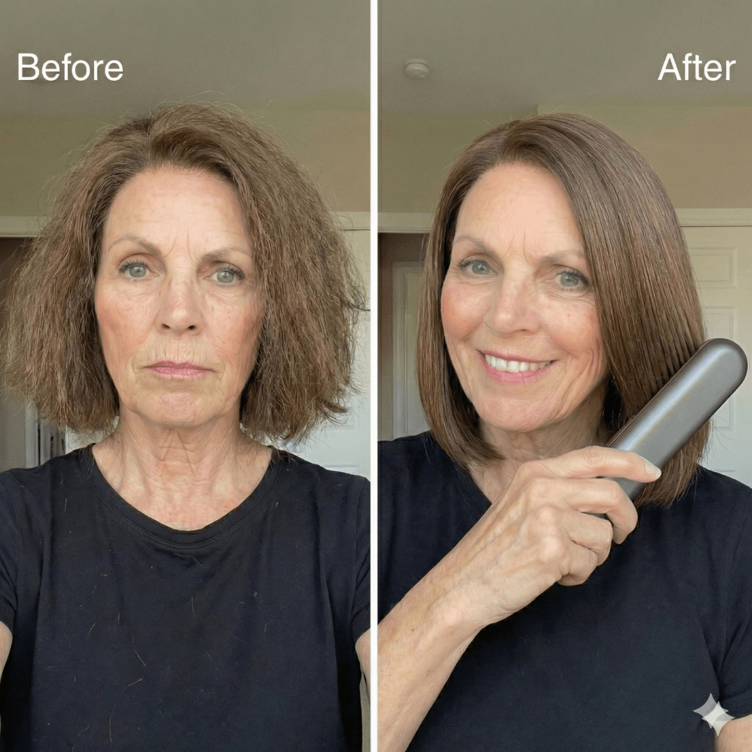 [NEW] FLOWN Portable Straightener Brush - GoBrush PRO + Free Leather Pouch